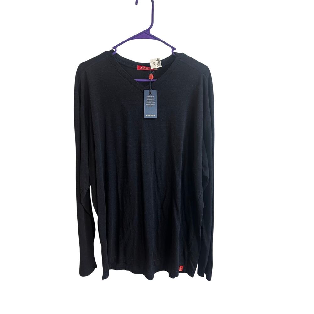 AGAVE NWT Men's Conductor Longsleeve Shirt Navy Blue Sz XL Cotton Blend